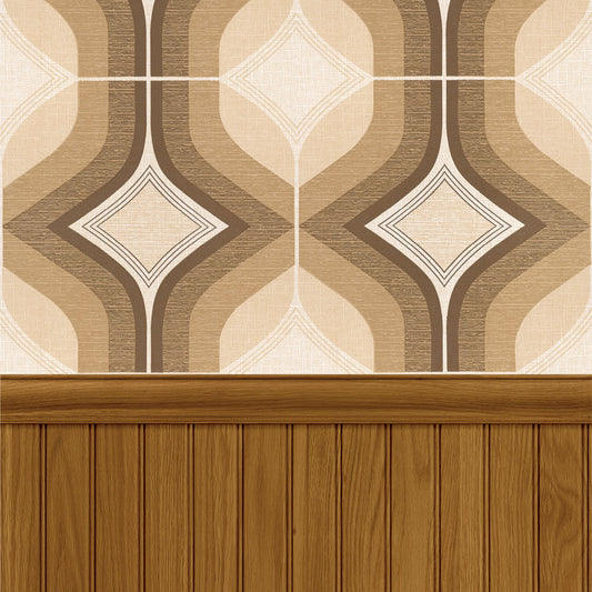 【サンプル】はがせる壁紙 のりなしタイプ レトロトレヴィンテージ切り替えパネル NRT-VWK07 ダカーポ