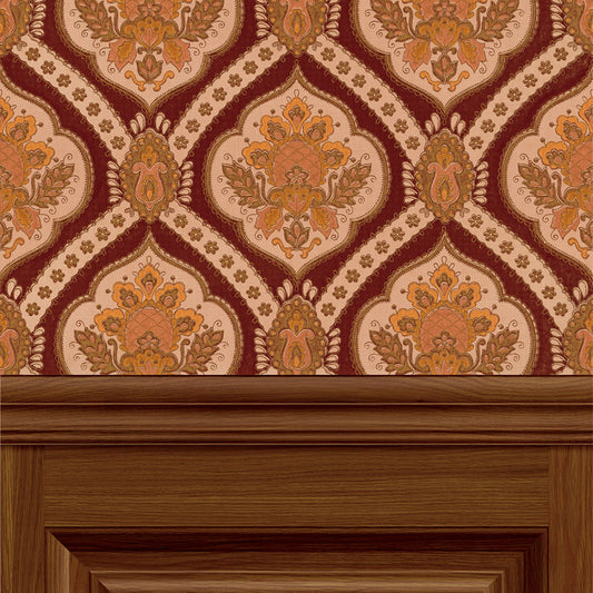 【サンプル】はがせる壁紙 のりなしタイプ レトロトレヴィンテージ切り替えパネル NRT-VWK08 ウィーン