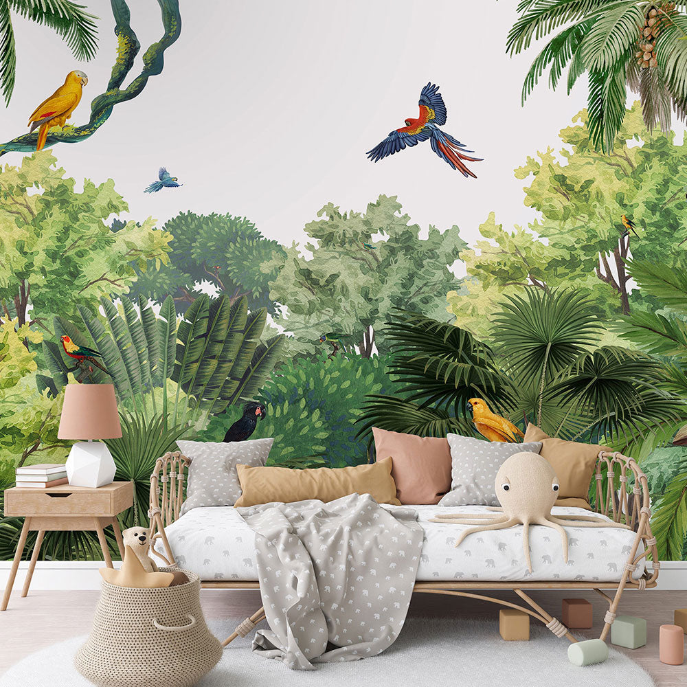 はがせるミューラル壁紙 のりなし KIKKI BELLE Canopy Jungle W13306