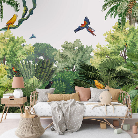 はがせるミューラル壁紙 のりなし KIKKI BELLE Canopy Jungle W13306