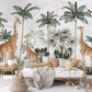 はがせるミューラル壁紙 のりなし KIKKI BELLE Gracious Giraffes W13320