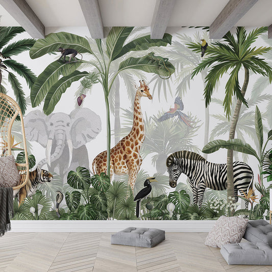 はがせるミューラル壁紙 のりなし KIKKI BELLE Jungle Jive W13326