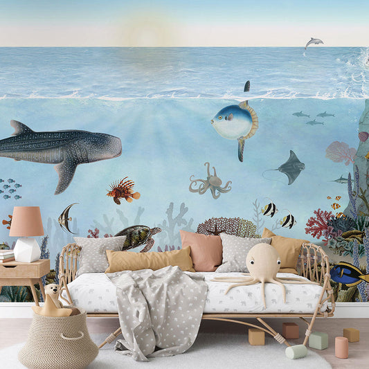 はがせるミューラル壁紙 のりなし KIKKI BELLE Ocean Lookbook W13328