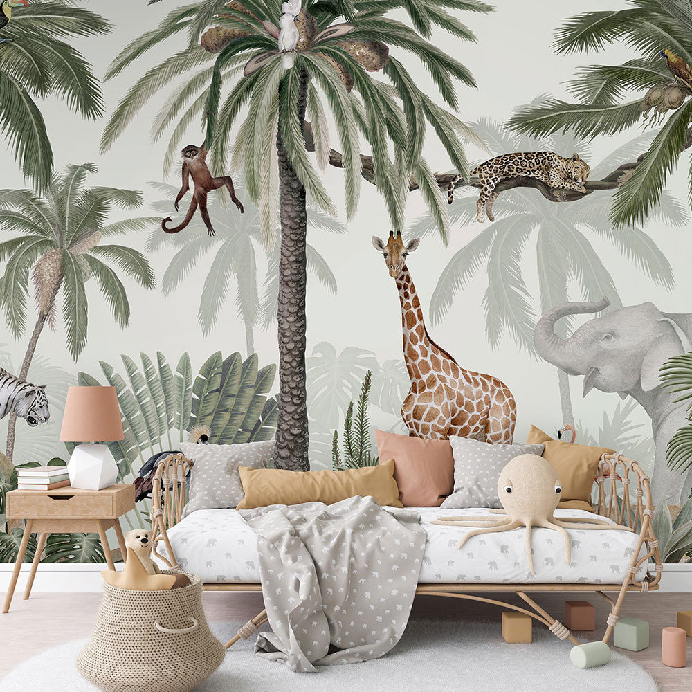 はがせるミューラル壁紙 のりなし KIKKI BELLE Tropical Jive W13336