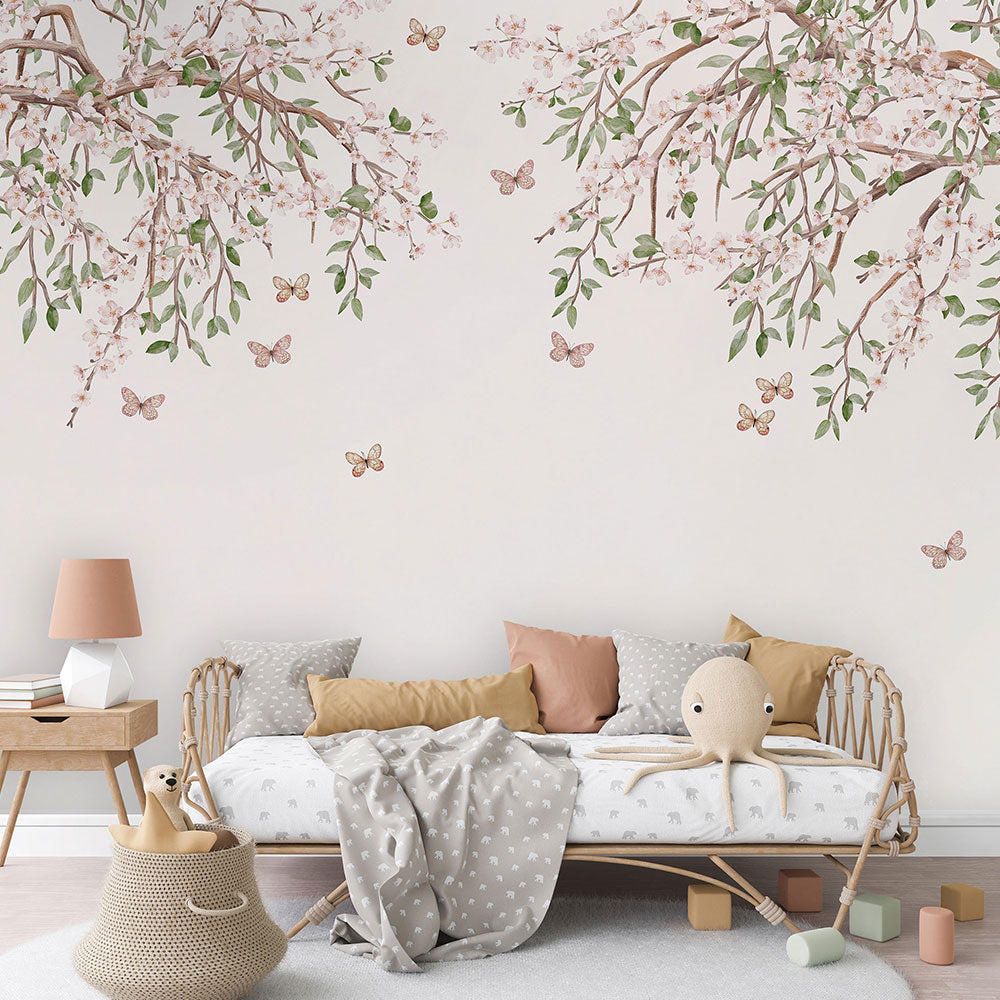 はがせるミューラル壁紙 のりなし KIKKI BELLE Blooming Blossom W13357