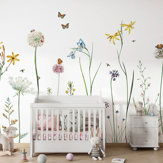 はがせるミューラル壁紙 のりなし KIKKI BELLE Butterfly Garden W13362