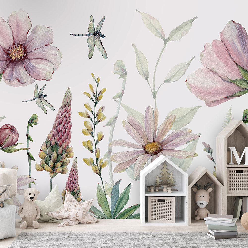 はがせるミューラル壁紙 のりなし KIKKI BELLE Fabulous Flowers W13368