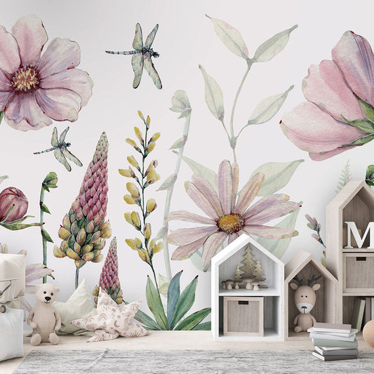 はがせるミューラル壁紙 のりなし KIKKI BELLE Fabulous Flowers W13368