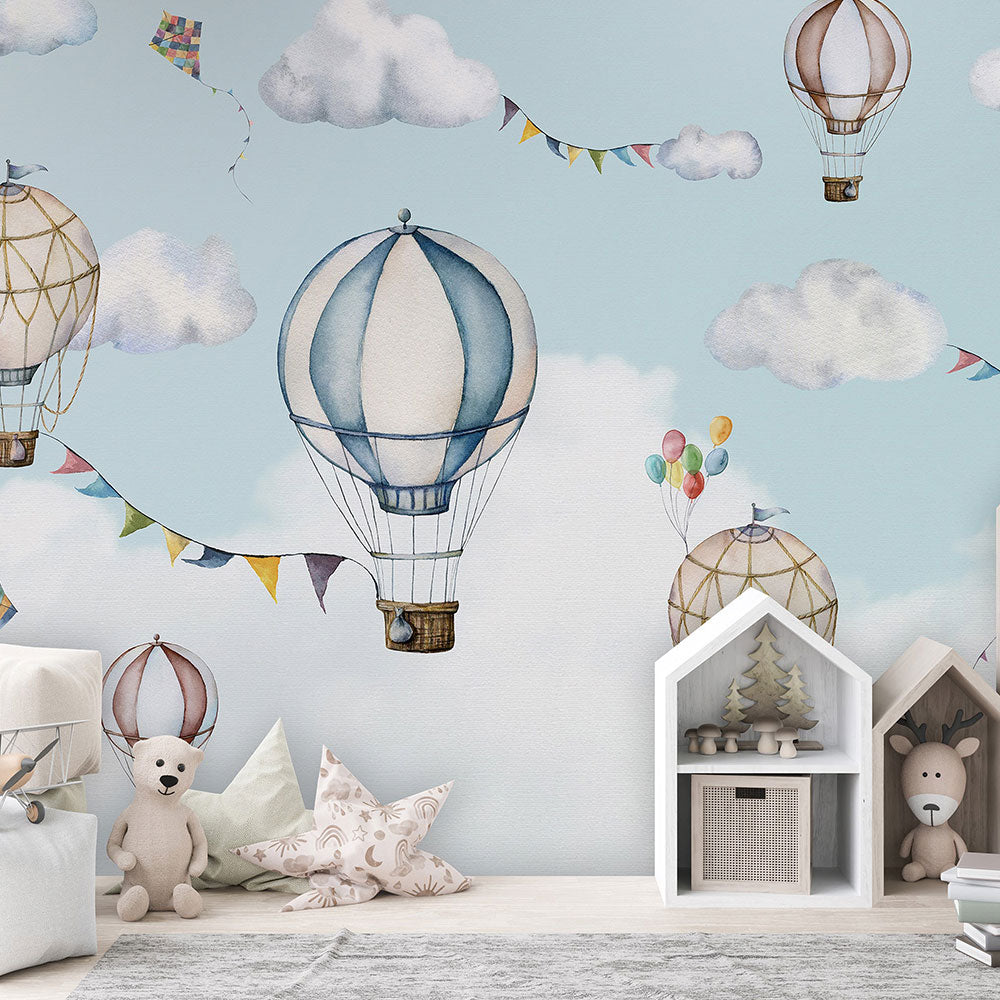 はがせるミューラル壁紙 のりなし Oliver Robins Balloon Bonanza W13340