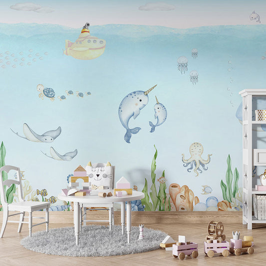 はがせるミューラル壁紙 のりなし Oliver Robins Ocean Joy W13348