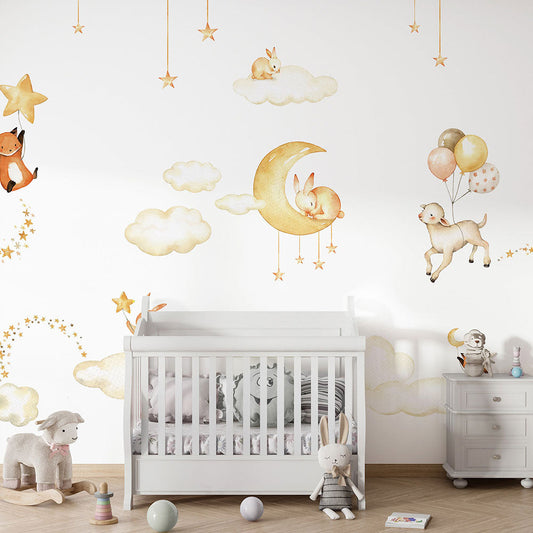 はがせるミューラル壁紙 のりなし Oliver Robins Sweet Dreams White W13354