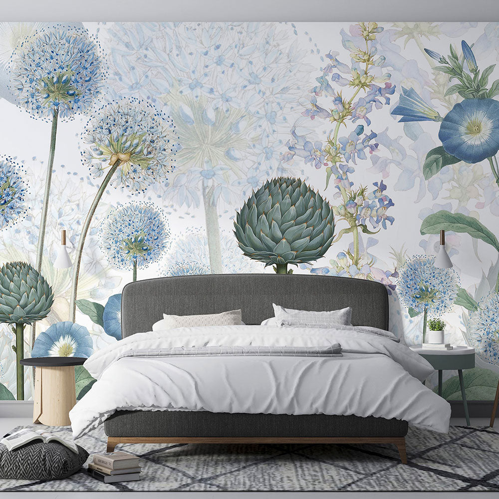 はがせるミューラル壁紙 のりなし Sir Edward Blue Wild Meadow W13358