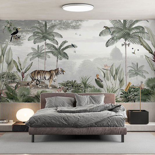 はがせるミューラル壁紙 のりなし Sir Edward Tropical Tiger W13382