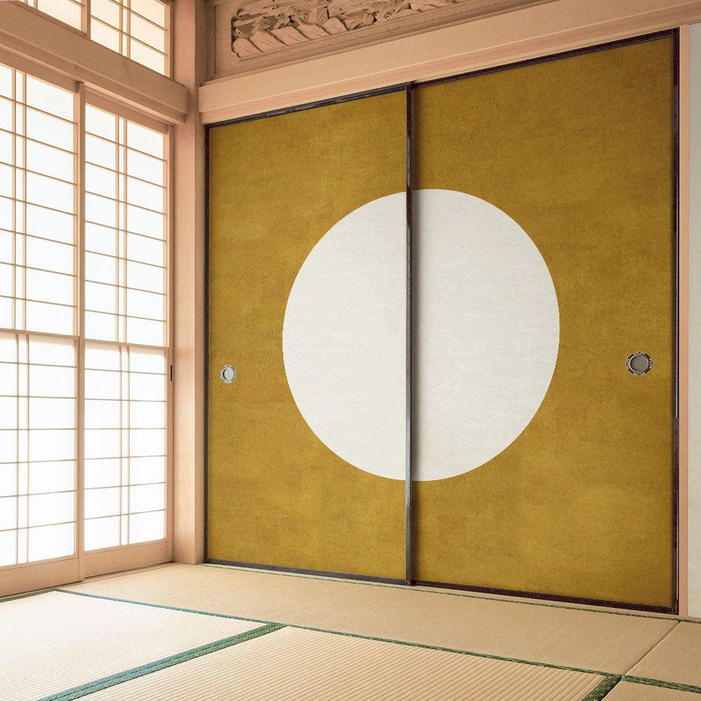ふすまリメイクシート 消臭シールタイプ WABISABI 日輪（左右セット）