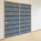 ふすまリメイクシート 消臭シールタイプ Bookshelf ネイビー (約185cm×94cm) SSFC-BS-02