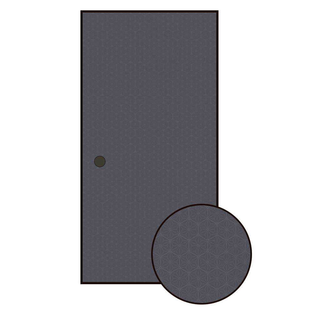 和柄 麻の葉 紺色