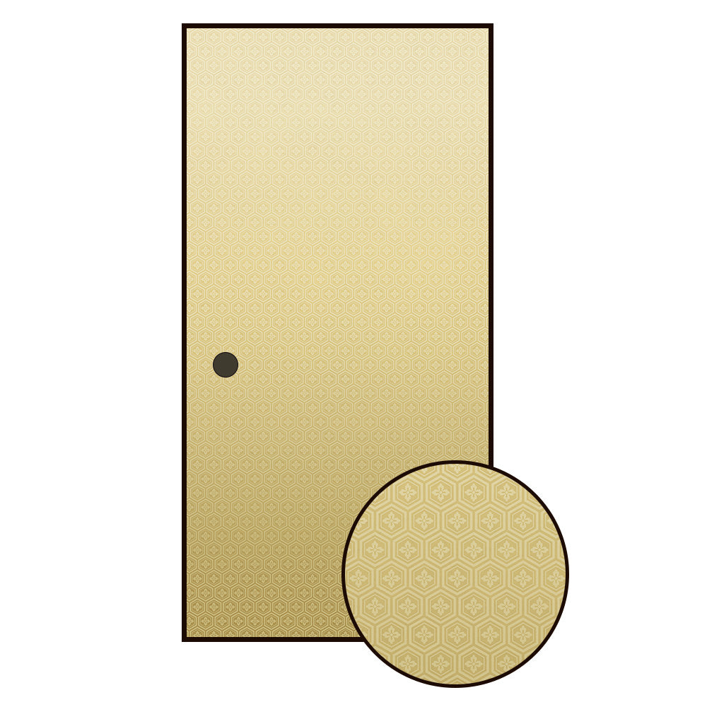 和柄 亀甲花菱 金色