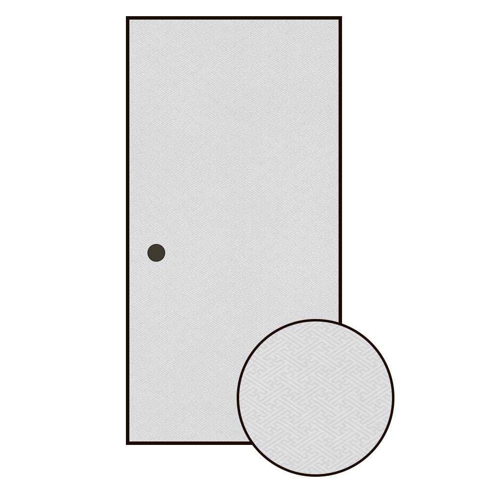 和柄 紗綾形 灰白