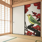 ふすまリメイクシート 消臭シールタイプ HANAFUDA 梅に鶯  (約185cm×94cm) SSFC-HF-02