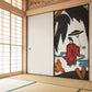 ふすまリメイクシート 消臭シールタイプ HANAFUDA 柳に小野道風  (約185cm×94cm) SSFC-HF-11
