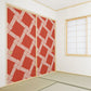 ふすまリメイクシート 消臭シールタイプ MIZUHIKI 叶結び 紅×白 (約185cm×94cm) SSFC-MF-06