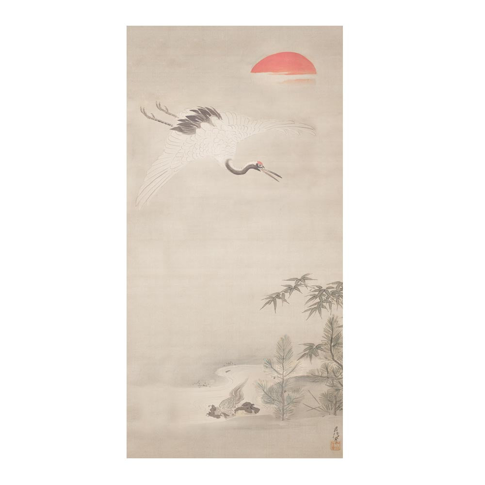 狩野周信 鶴亀松竹