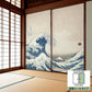 ふすまリメイクシート 消臭シールタイプ つながる2柄 葛飾北斎 神奈川沖浪裏 B (約185cm×94cm)