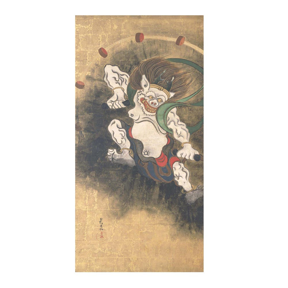 つながる4柄 尾形光琳 風神雷神図屏風 A