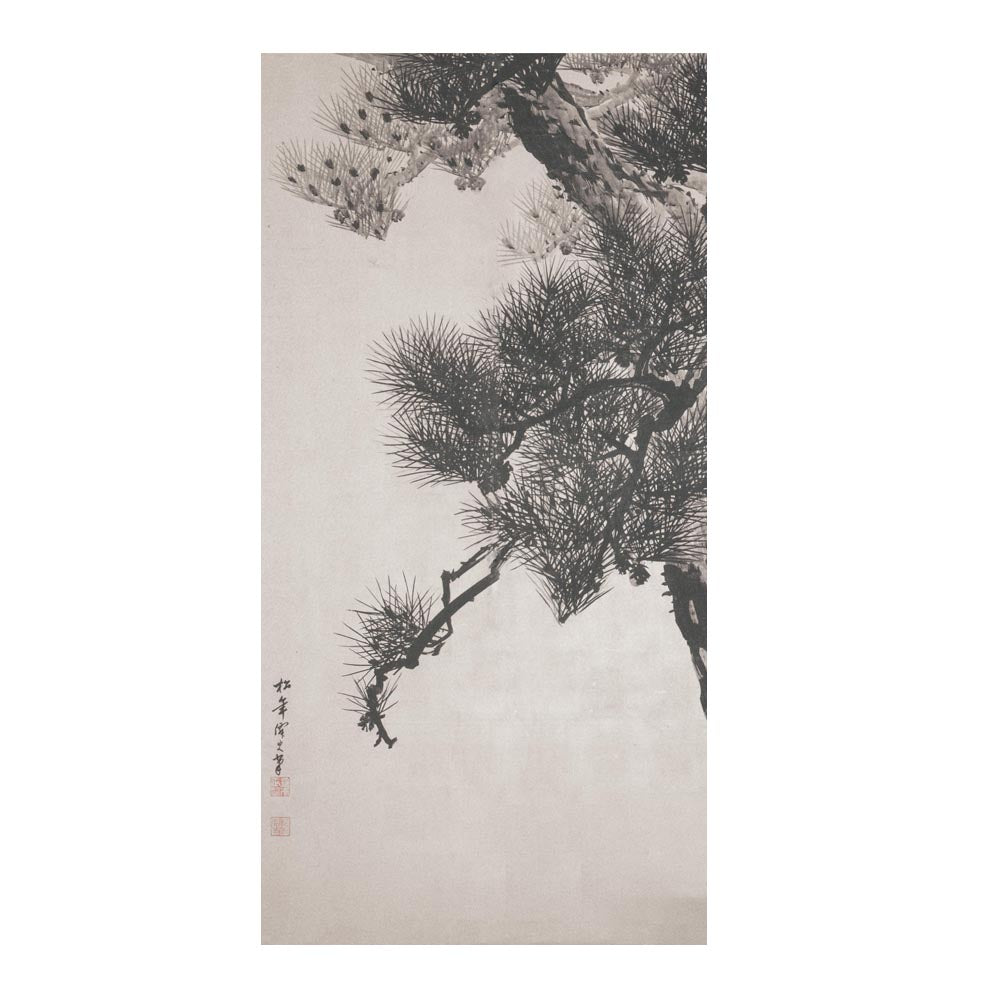 つながる4柄 鈴木松年 老松図屏風 A