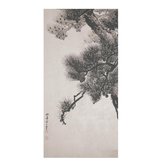 つながる4柄 鈴木松年 老松図屏風 A