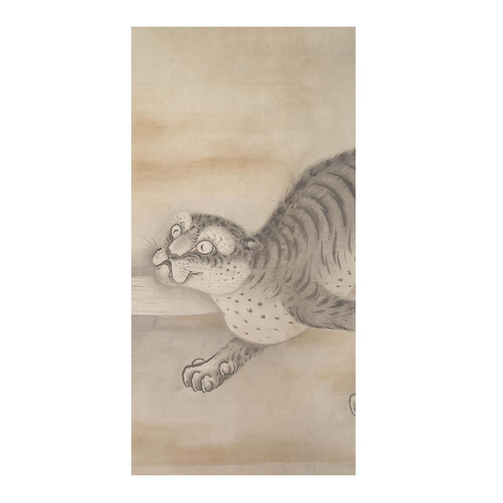 つながる4柄 曽我直庵 龍虎図屏風 虎 C