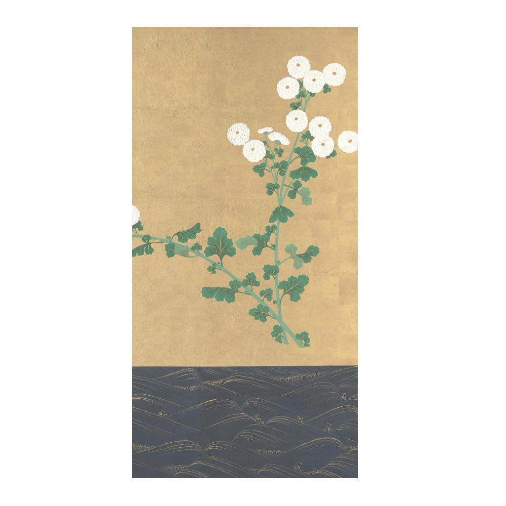 つながる4柄 尾形光琳 菊川水屏風 D