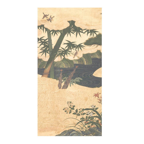 つながる4柄 四季花鳥図屏風 A