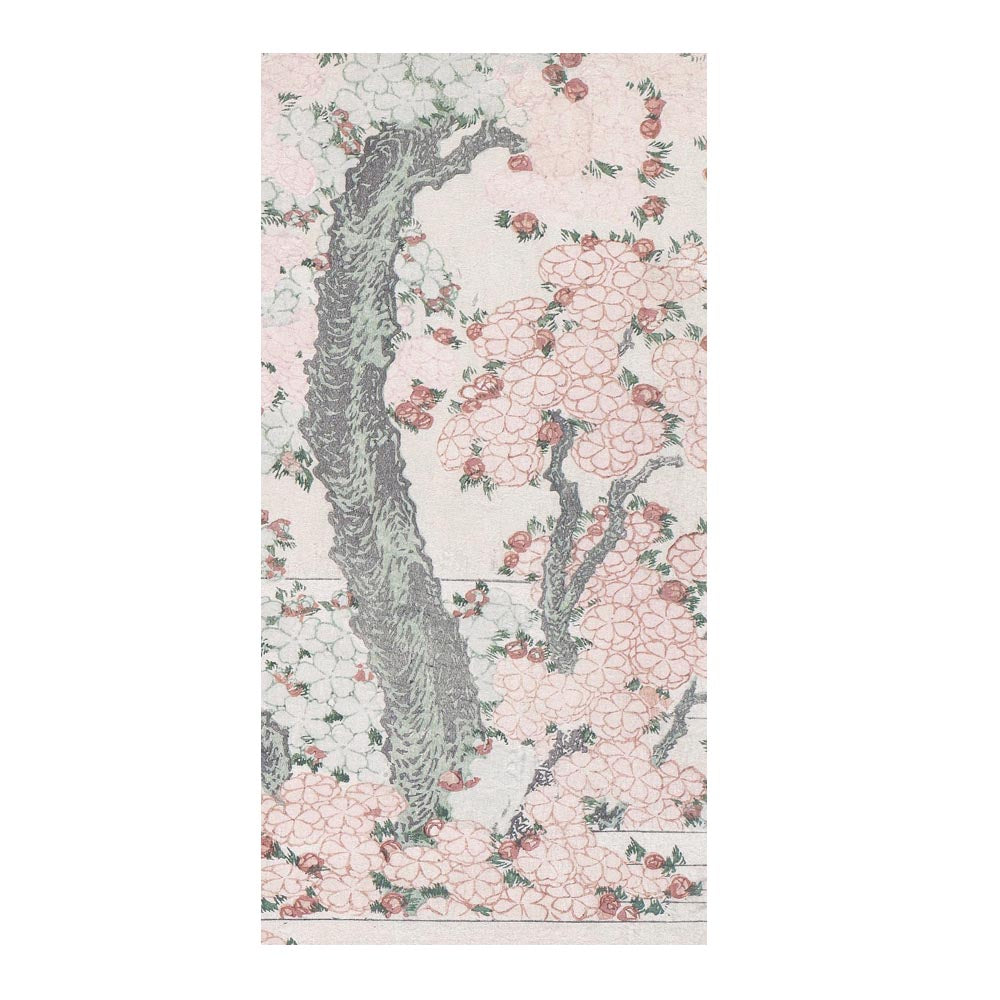 つながる4柄 葛飾北斎 桜花に富士図 D