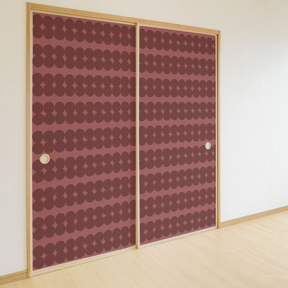 ふすまリメイクシート 消臭シールタイプ Pokopoko リンゴンベリー (約185cm×94cm) SSFC-PK-02