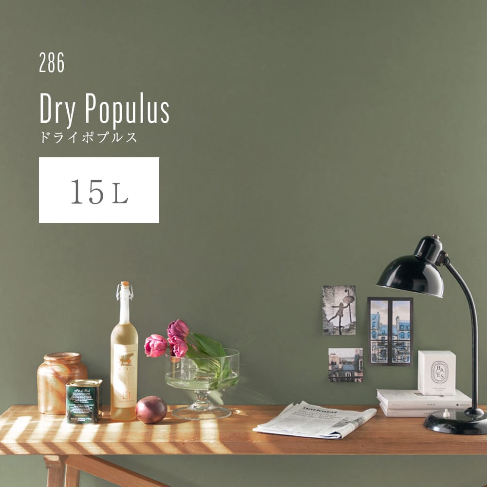 イマジンウォールペイント 15L スモーキーグリーンペイント 【286】Dry Populus ドライポプルス 