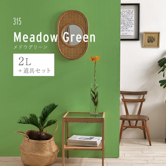 イマジンウォールペイント ペイントセット 2L イエロウィッシュグリーンペイント 【315】 Meadow Green メドウグリーン