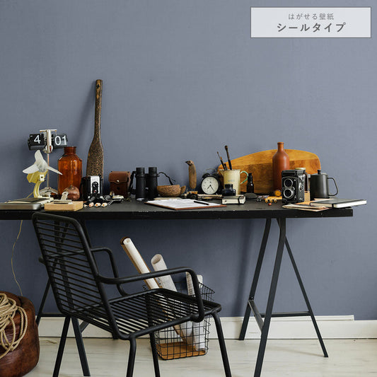 はがせる壁紙 シールタイプ クラシックトーン (49cm×2.5mサイズ) TKH-CT10 ダスティブルー