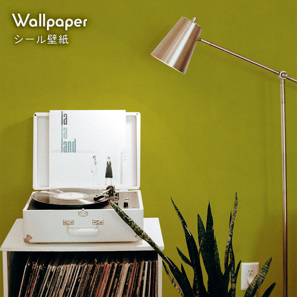 はがせる壁紙 シールタイプ レトロトレ ノスタルジックカラー (49cm×3mサイズ) TRT-PN15 グリーンオリーブ
