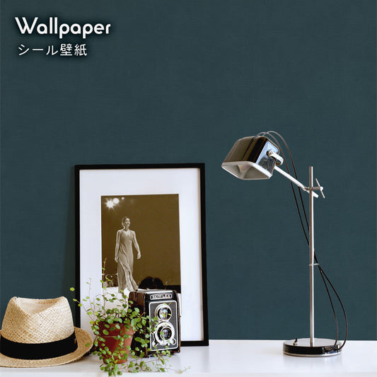 はがせる壁紙 シールタイプ レトロトレ ノスタルジックカラー (49cm×2.5mサイズ) TRT-PN18 キャビネットネイビー