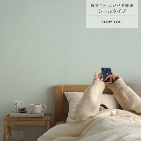 はがせる壁紙 シールタイプ SLOW TiME チルカラー chill color p.m. (49cm×2.5mサイズ) TST-CC11 海