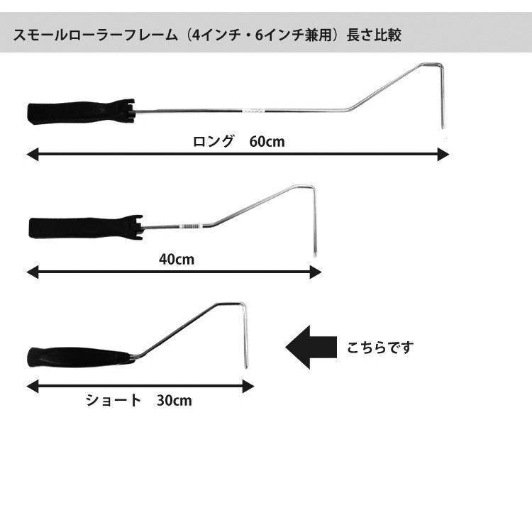 スモールローラーフレーム　ショート 4インチ・6インチ兼用