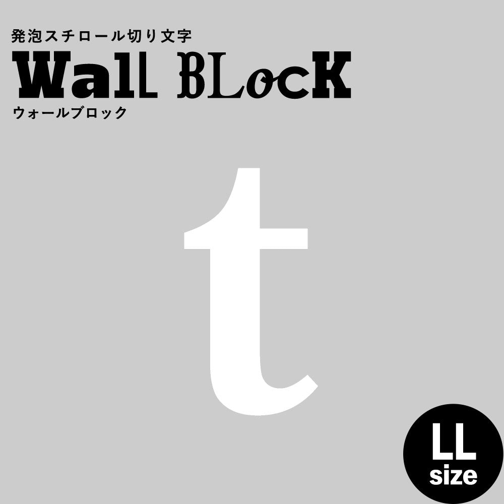 ウォールブロック LLサイズ / フォント12　t（小文字）