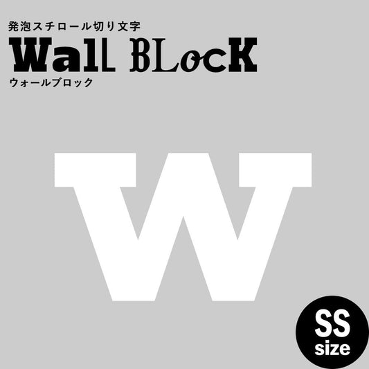 ウォールブロック SSサイズ / フォント6　w（小文字）