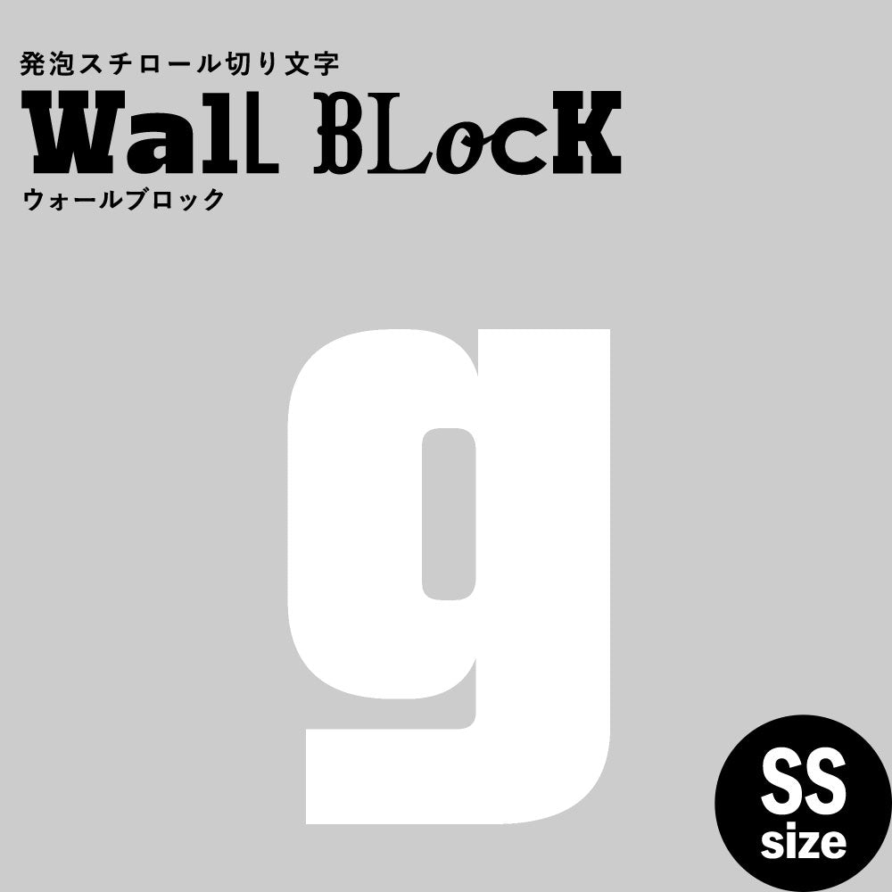 ウォールブロック SSサイズ / フォント9　g（小文字）