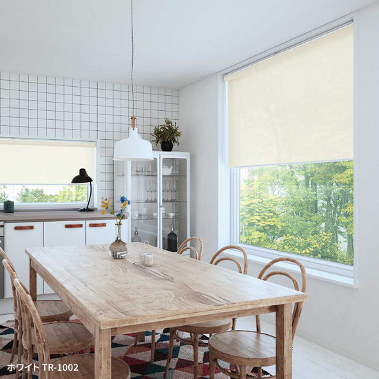 ロールスクリーン 採光タイプ ホワイト TR-1002　施工イメージ