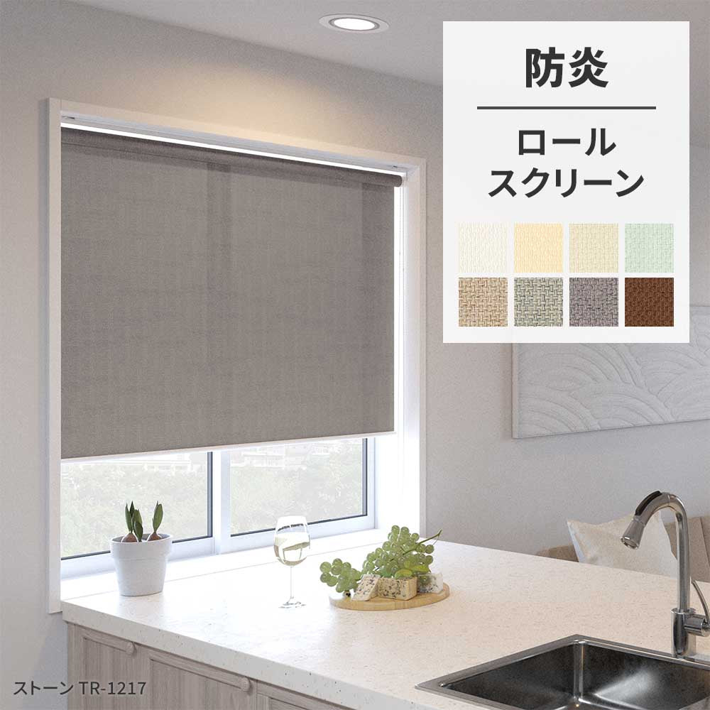 ロールスクリーン 防炎 8色