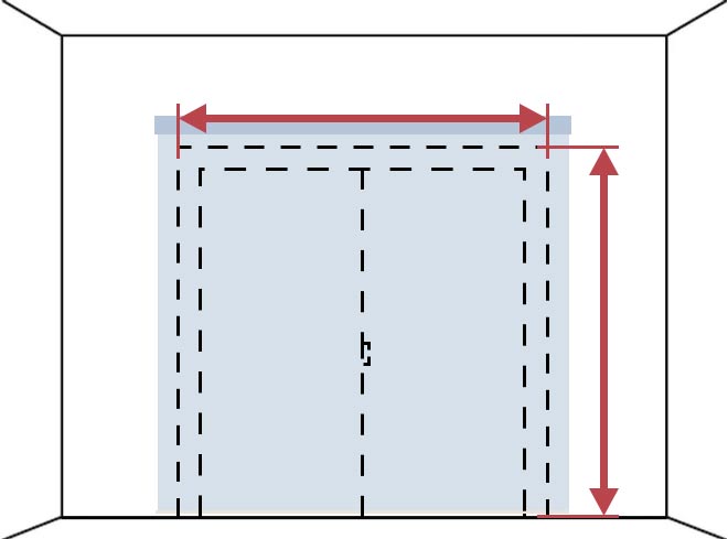 サイズの測り方 正面付け 掃き出し窓