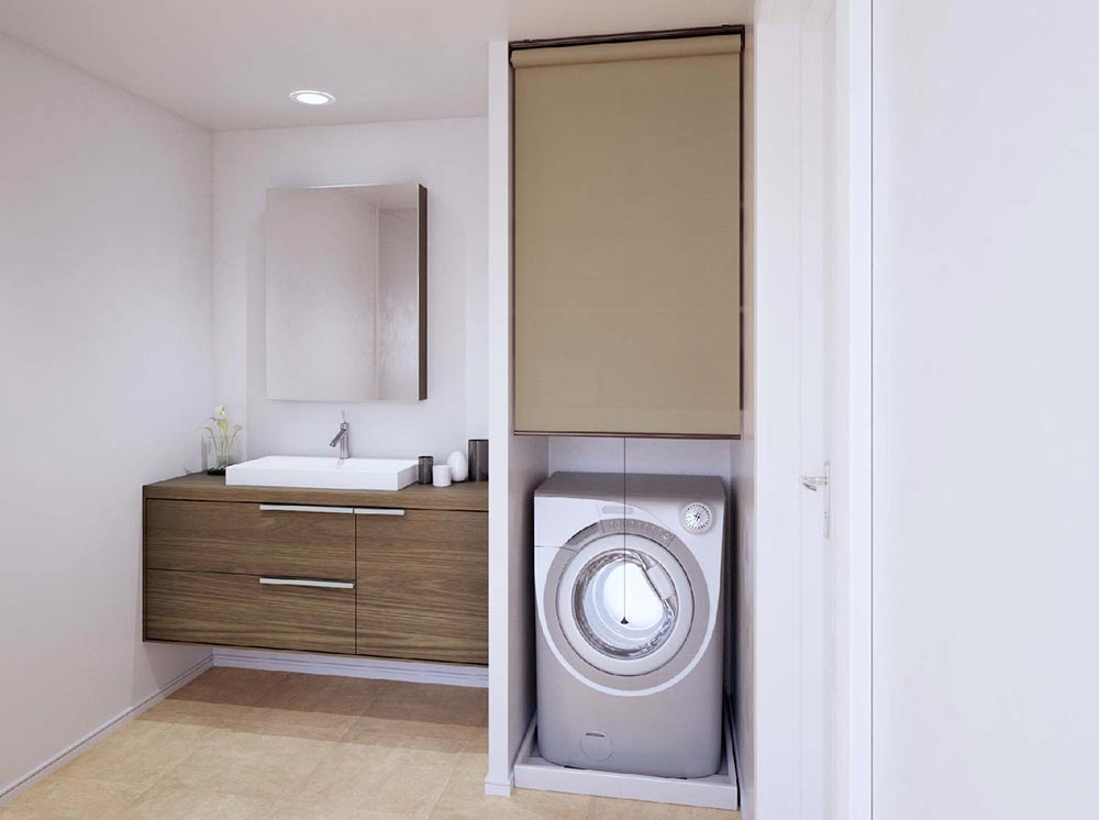 ロールスクリーン 事例 洗濯機