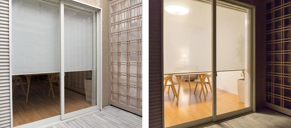 ロールスクリーン 透過度　レース